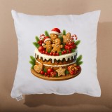 Karácsonyi cake mintás díszpárna.